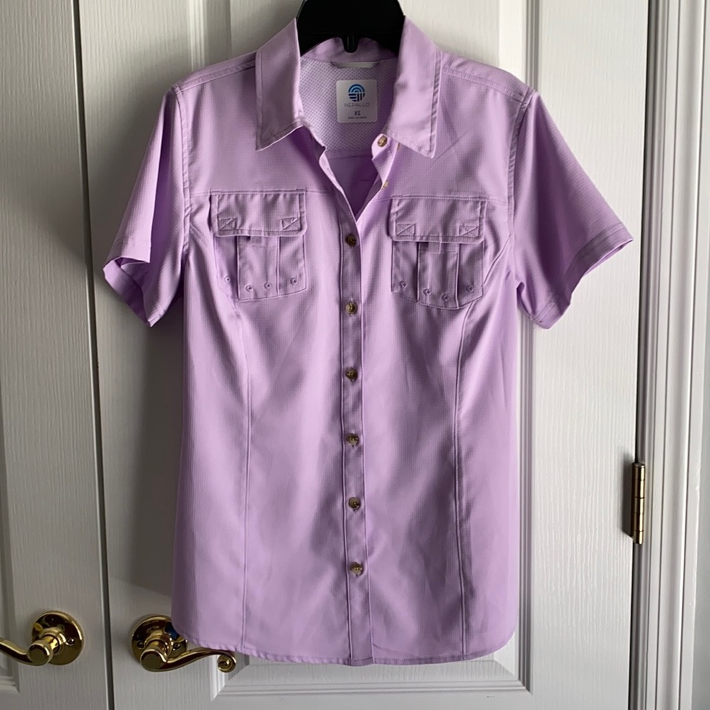 Nepallo Womens shirt XS lavender NWOT